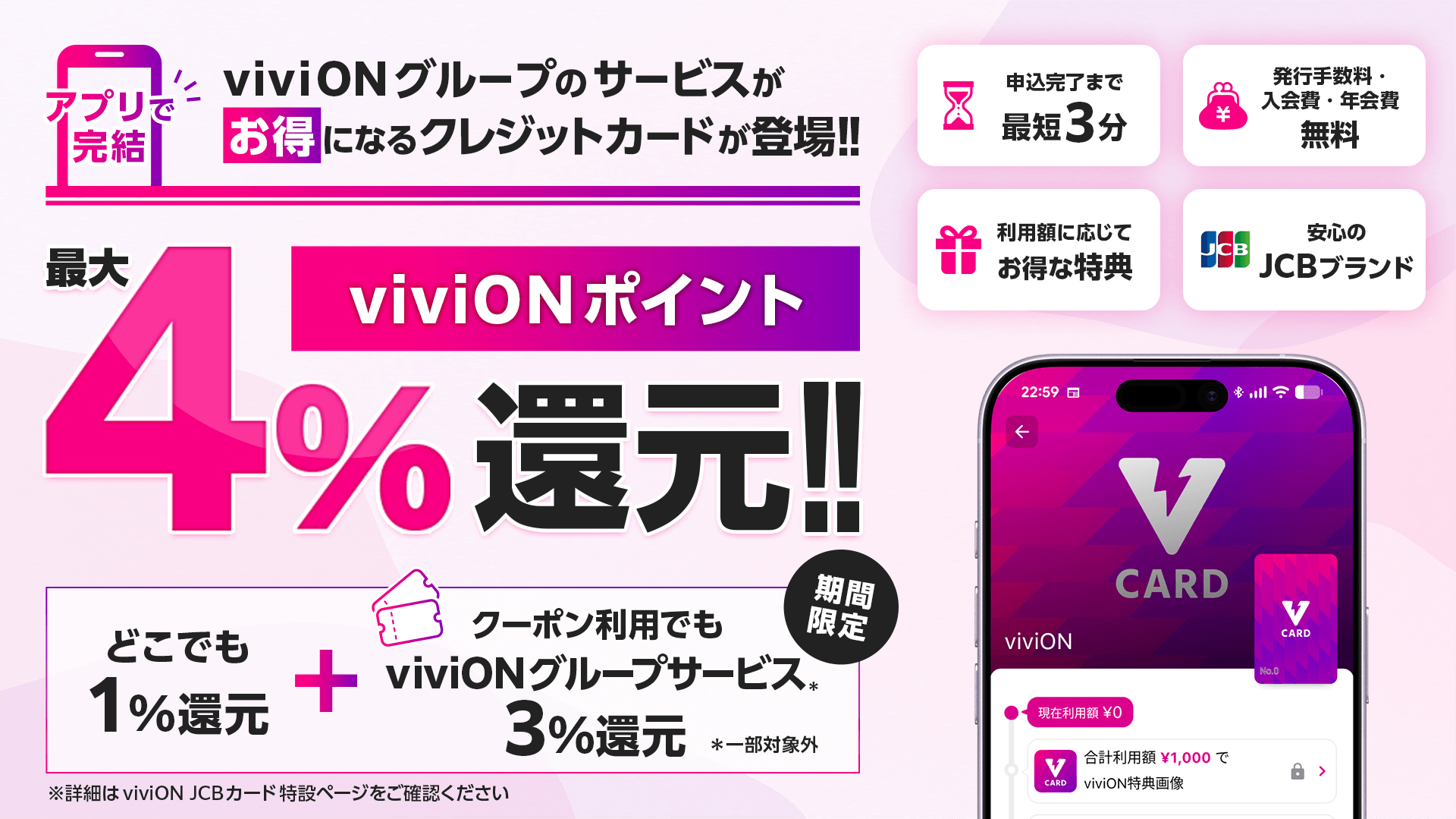 viviON、ナッジと提携し『viviON JCBカード』の提供を開始。 グループサービス利用で最大4％ポイント還元のキャンペーンも開催！ -  株式会社viviON